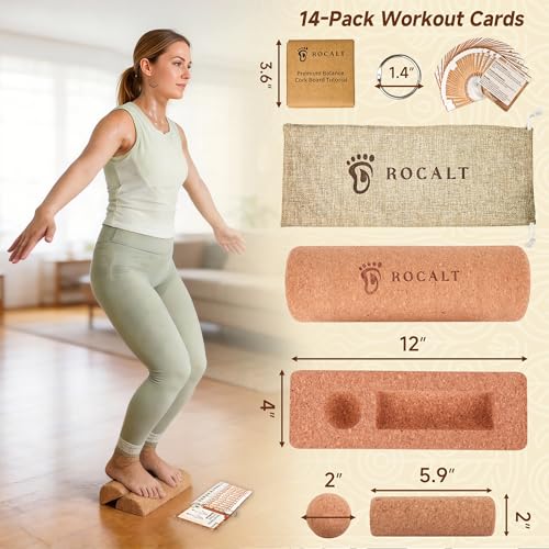 4-in-1 Cork Balance Board Kit for Foot & Ankle Strengthening