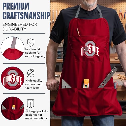 NCAA Cooking Grill Apron for Men & Women - Ohio State University