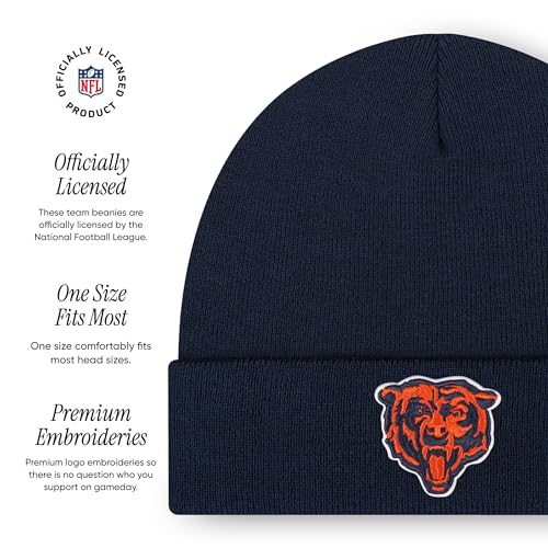 Chicago Bears Team Logo Beanie Hat - One Size