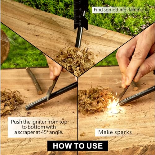 Ferro Rod Fire Starter Kit with Paracord Lanyard & Multi-Tool - 1