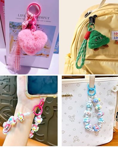 Colorful Round Carabiner Clips - 48pcs 1 Inch Key Ring Set