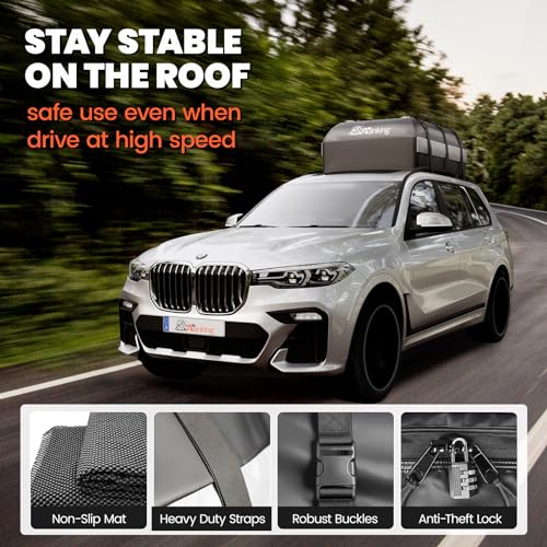 Waterproof Car Rooftop Cargo Carrier Bag - 21 Cubic Feet