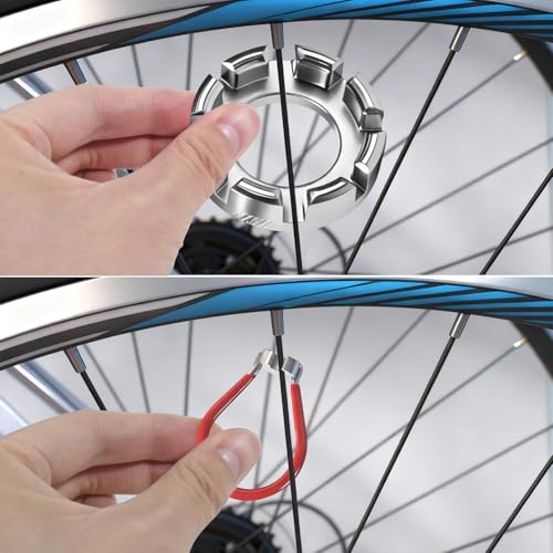 8-Way Bicycle Spoke Wrench Tool Set for Wheel Maintenance