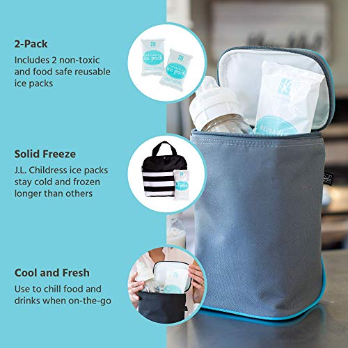 Reusable Freeze Solid Ice Packs for Cooler & Lunch Box - 2 Count
