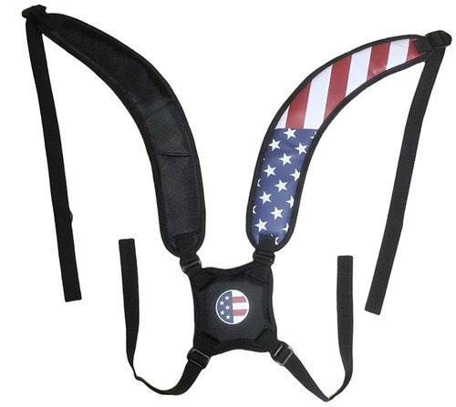 Alinfu Golf Bag Shoulder Strap Replacement, Adjustable Golf Bag Pad Straps Comfortable Backpack Carrying Straps with USA Flag Pattern