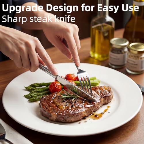 Stainless Steel Travel Utensil Set with Case - Silver