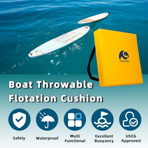 Type IV Throwable Flotation Device - Coast Guard Approved, Yellow - 1 Pack
