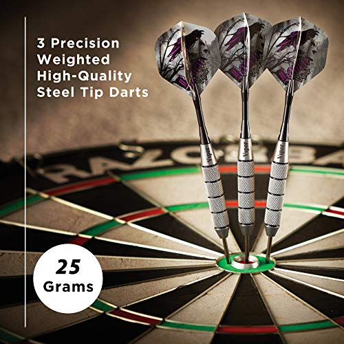 Viper Underground Steel Tip Darts Set 25g Raven with Tungsteel Alloy & Flights