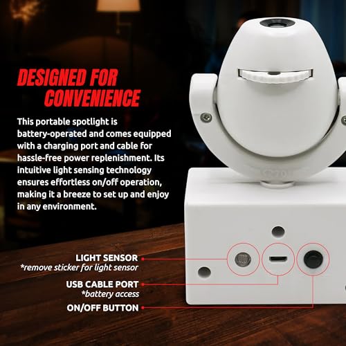 Tampa Bay Buccaneers LED Mini Spotlight Projector - Adjustable & Rechargeable