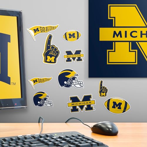 University of Michigan Football Stickers - 50 Vinyl Pack