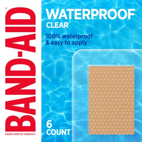 Jumbo Clear Waterproof Adhesive Bandages - 6 Count