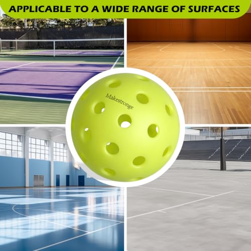 Outdoor Pickleball Balls - High Visibility 4 Pack, Green