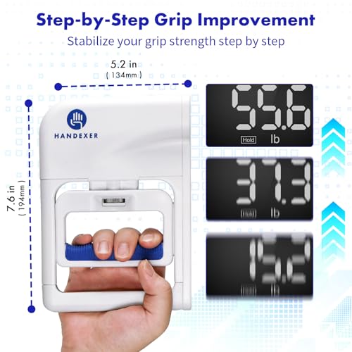 Digital Grip Strength Tester - 265lb/120kg Hand Dynamometer