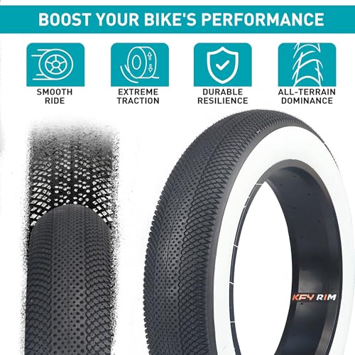 BALINGE 20 x 4 Inch Fat Tire for Electric Bikes Snow Tricycles All-Terrain Heavy Duty