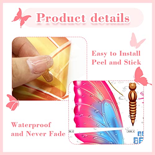 Large Butterfly Wall Decals Stickers - Inspirational Quotes, Motivational Positive Sayings - Vinyl Peel and Stick Phrases for Women Girls Bedroom, Living Room, Office Decor