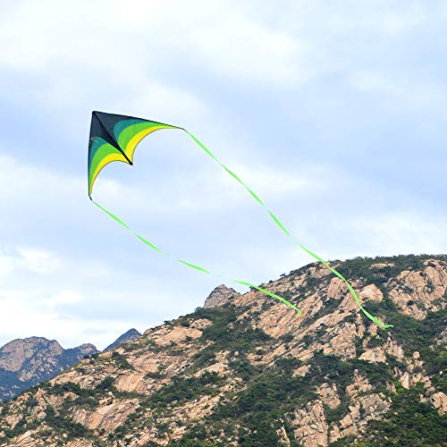 Delta Kite for Kids 63"x30" - Easy to Fly Beach Kite with 300ft String