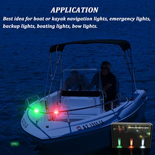 Battery Powered Waterproof Kayak Navigation Lights - Marine Stern & Paddle Board Safety Lights