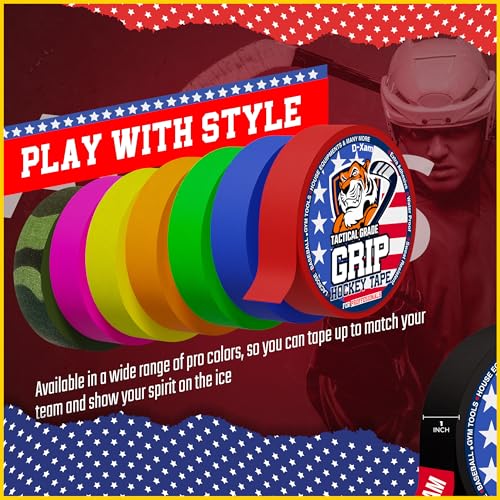 Hockey Tape Black Grip Tape - 2 Roll 1-Inch Cloth Tape
