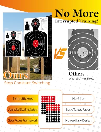 23x35 Inch Shooting Targets - High-Visibility Paper, 10 Pack