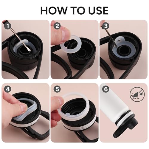 Silicone Gaskets for Thermoflask 24/32/40/64oz Bottles - 8 Pack
