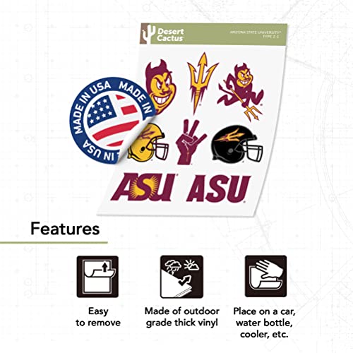 Arizona State Sun Devils Vinyl Decal Sticker - Official College Fan Gear