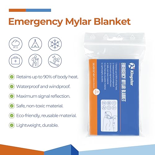Emergency Mylar Thermal Blankets - 4 Pack, 84" x 52" Survival Gear