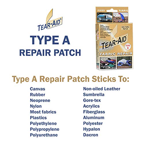 Fabric Repair Kit - Clear Patches for Canvas, Leather & More