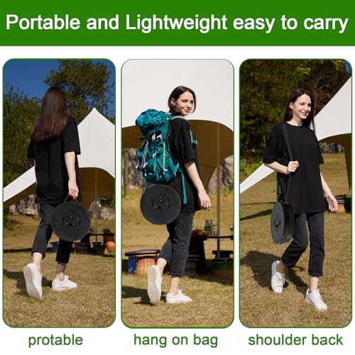 PLOGGING 2026 XXL Collapsible Stool with Thick Cushion – 19.7in Height, 1000lb Load Capacity, Black