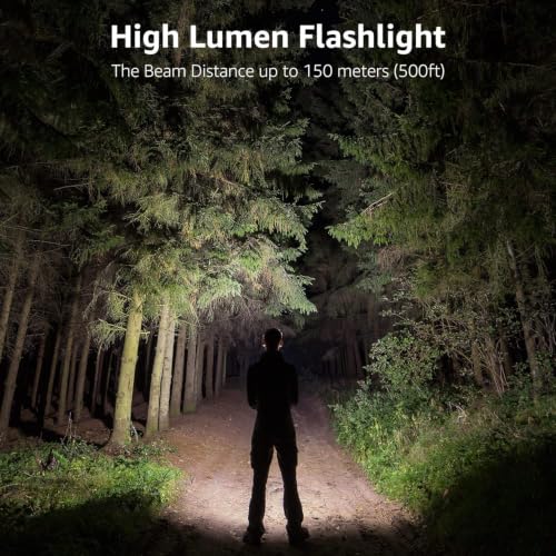 LED Flashlight with Adjustable Focus - Waterproof, Compact, Bright