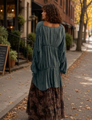 Grey Small Womens Kimono Coverup Dress Tie-Front Beach Duster Top