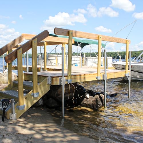 JYINCPED 1 Pack Stationary Dock Side Leg Pipe Holder for Floating Docks