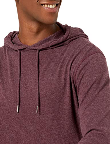 Amazon Essentials Men's Lightweight Jersey Pullover Hoodie, Burgundy, X-Small