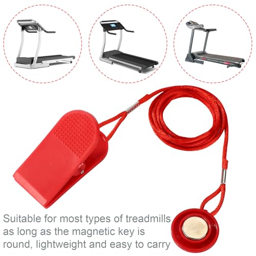 2-Pack Universal Treadmill Safety Key with Clip - Black & Red