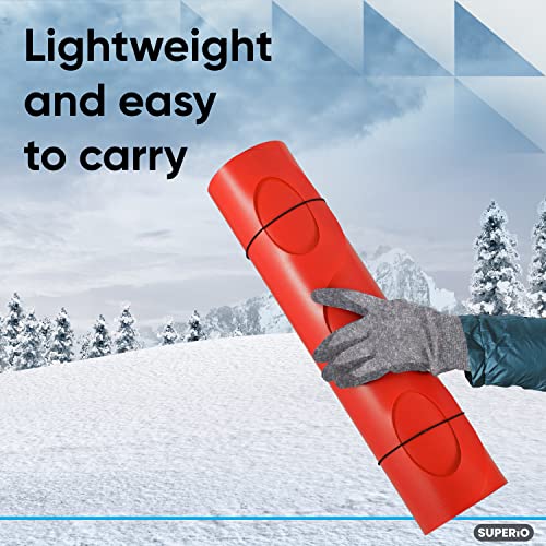 Snow Slider Mat - Flexible Snow Sled for Kids & Adults 54" - Red