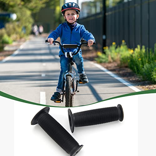 Bike Grips for Kids - Non-Slip Rubber, 90mm - Black