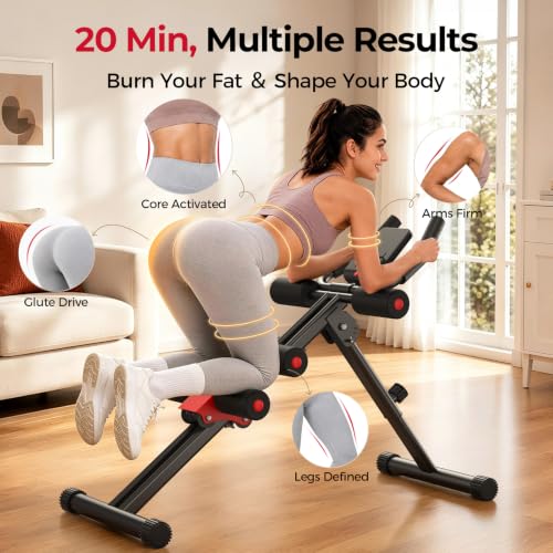 Foldable Ab Workout Machine for Home Gym - Adjustable Angles