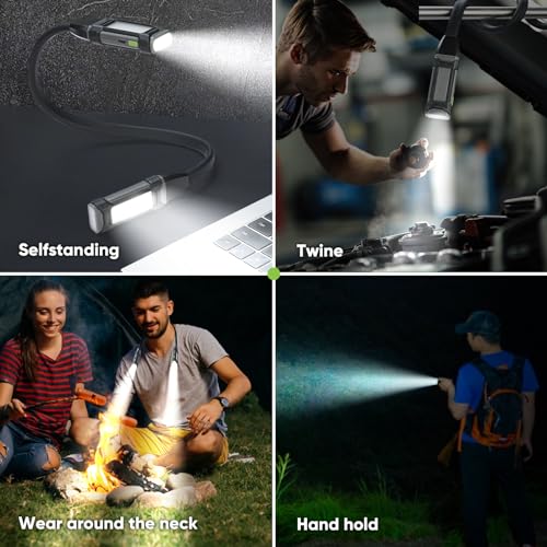Durapower Neck Light Machine, Led Neck Light for Reading, Detachable Flexible Around Neck Flashlight for Work Craft,Grill,Repairing,Camping and Emergency