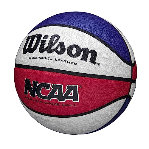 Wilson NCAA Replica Basketball - Size 7 - Red/White/Blue