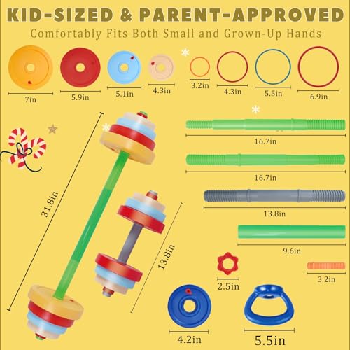 OCES 5-in-1 Kids Weight Set - Toddler Exercise Equipment & Mini Gym Kit