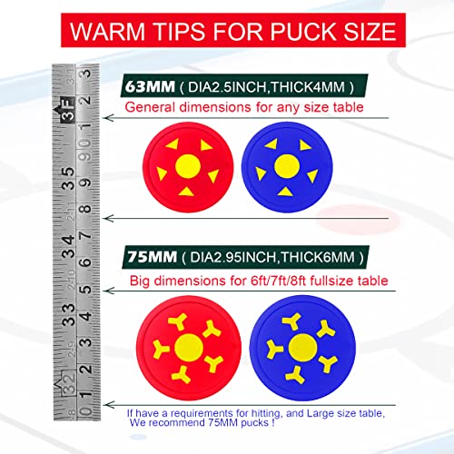 Joovon Blue and Black Air Hockey Pusher & Puck Set Non-Slip Design