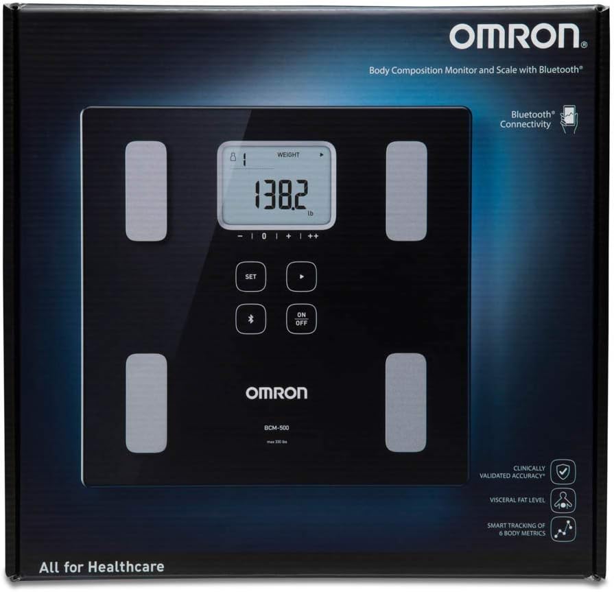 OMRON Body Composition Monitor & Scale - Track Weight, Muscle Mass, BMI & Visceral Fat - Connects to OMRON App