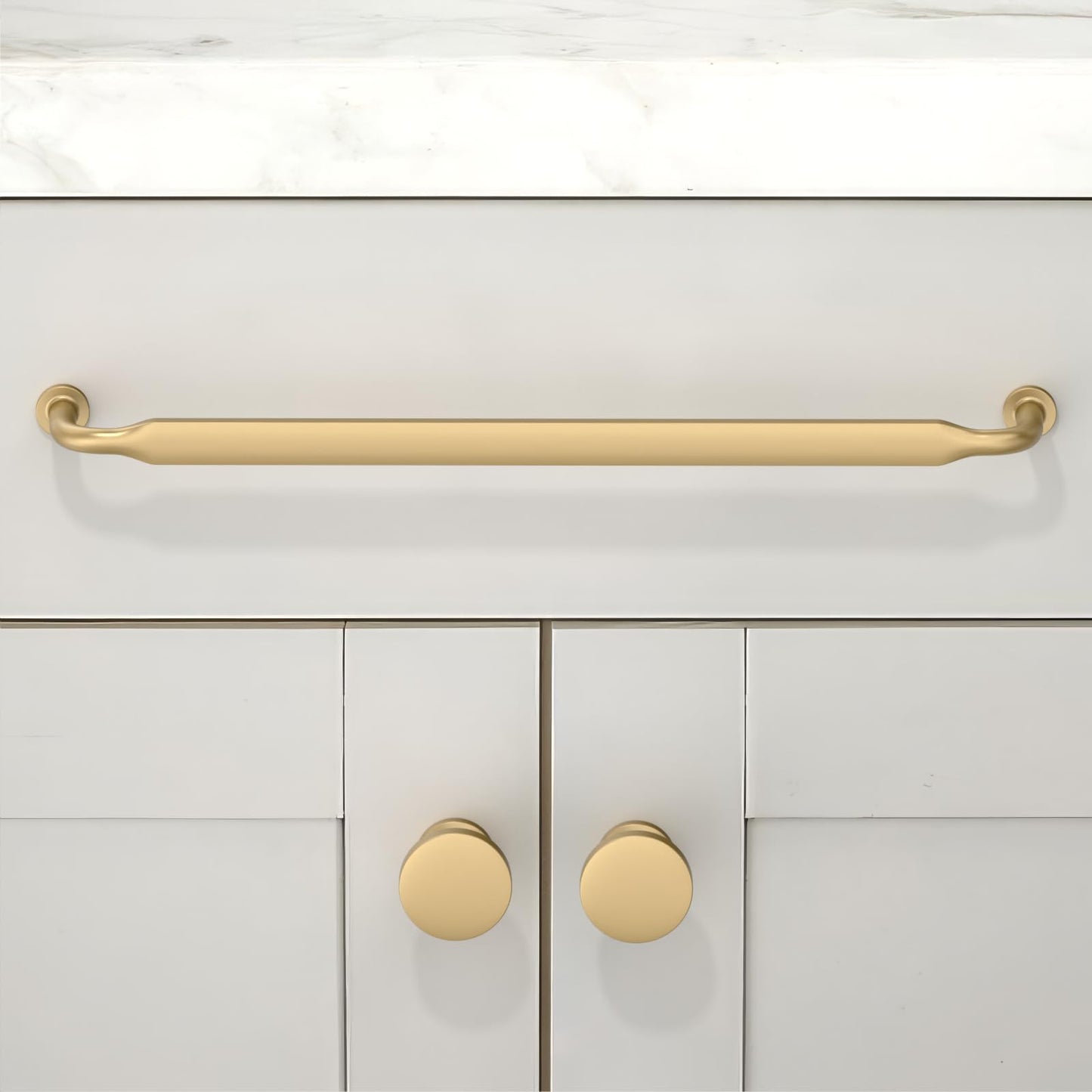 Asimerdeco 10 Pack Champagne Bronze Cabinet Pulls 10 Inch(254mm) Kitchen Cabinet Handles Solid Zinc Alloy Cabinet Hardware Drawer Pulls