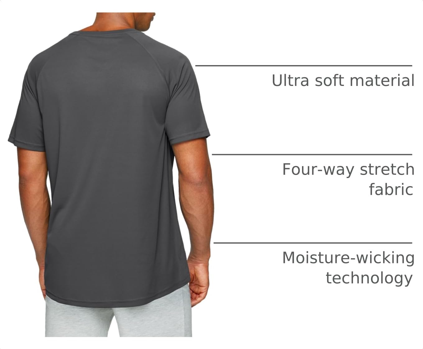 G Gradual Men's Workout Quick Dry T-Shirts Short Sleeve Lightweight Cooling Gym Shirts Tee for Running, Beach, Hiking