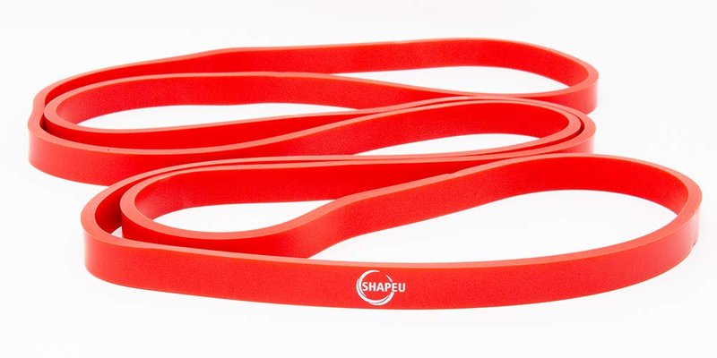 SHAPEU Pull-Up Assistance Power Band for Powerlifting and Stretch Workouts (Red, Light, 5-35 Pounds)