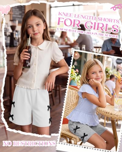 Girls Summer Shorts - 3 Pack Comfortable Casual Playwear