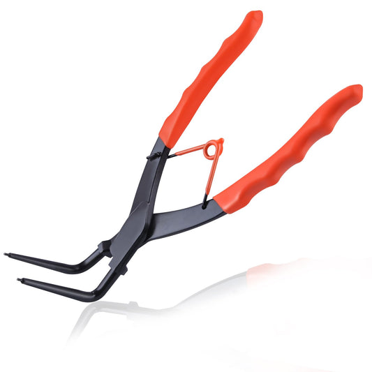 LEONTOOL Internal Master Cylinder Snap Ring Pliers 90 Degree Long Nose Pliers Heavy Duty Retaining Ring Plier with PVC Handle, Bent Lock Circlip Plier Internal Ring Remover for Trucks Motorcycles Cars