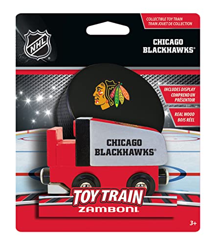 NHL Real Wood Toy Train - Chicago Blackhawks Zamboni