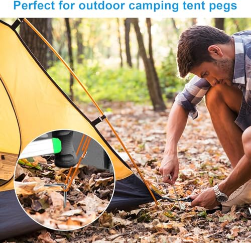 Heavy Duty Metal Tent Stakes - 23 Pack for Camping & Gardening