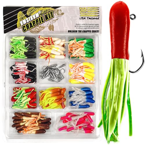 165 Pcs Tube Lure Jig Heads Kit for Bass Crappie Neons – VMSIXVM A1-165 Pcs