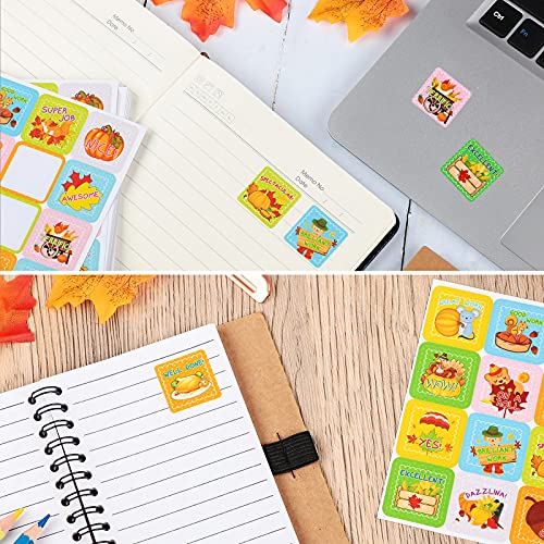 480 Pieces Fall Thanksgiving Motivational Stickers Set
